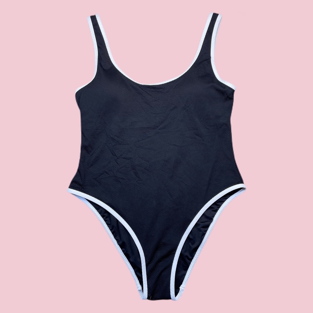 Black & White One Piece Swimsuit